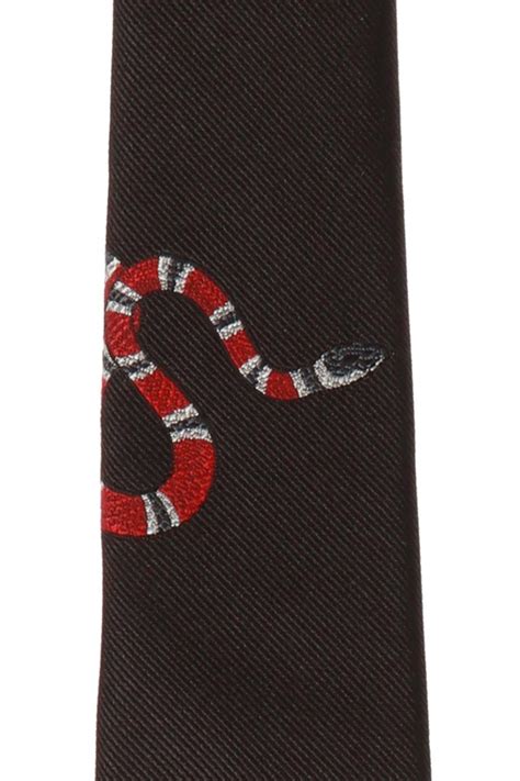 gucci black tie with snake|Gucci Snake Print Tie in Black for Men .